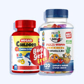 بروفي كيدز اكسترا فيتامينات متعددة 120 قطعة +ميجان للاطفال اوميجا- 3 و زيت السمك 60 قطعة - Nabda Egypt